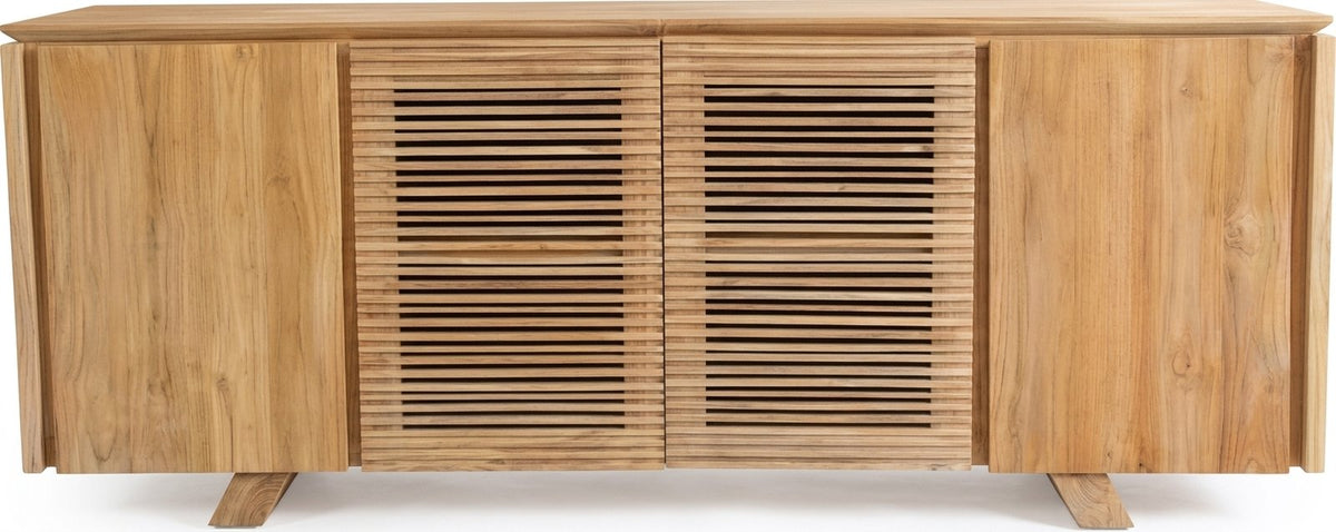 Teak tv cabinet Singapour – boho furniture handcrafted in Bali by BaliSouk (vue 9)