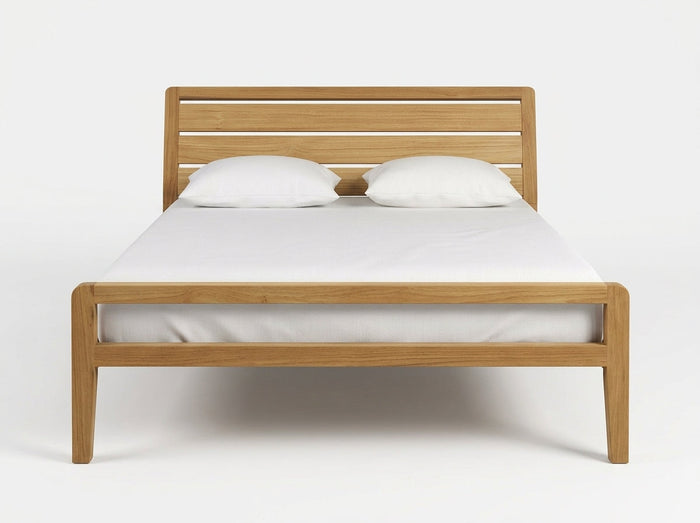 Teak bed Dompul – boho furniture handcrafted in Bali by BaliSouk – set of 2