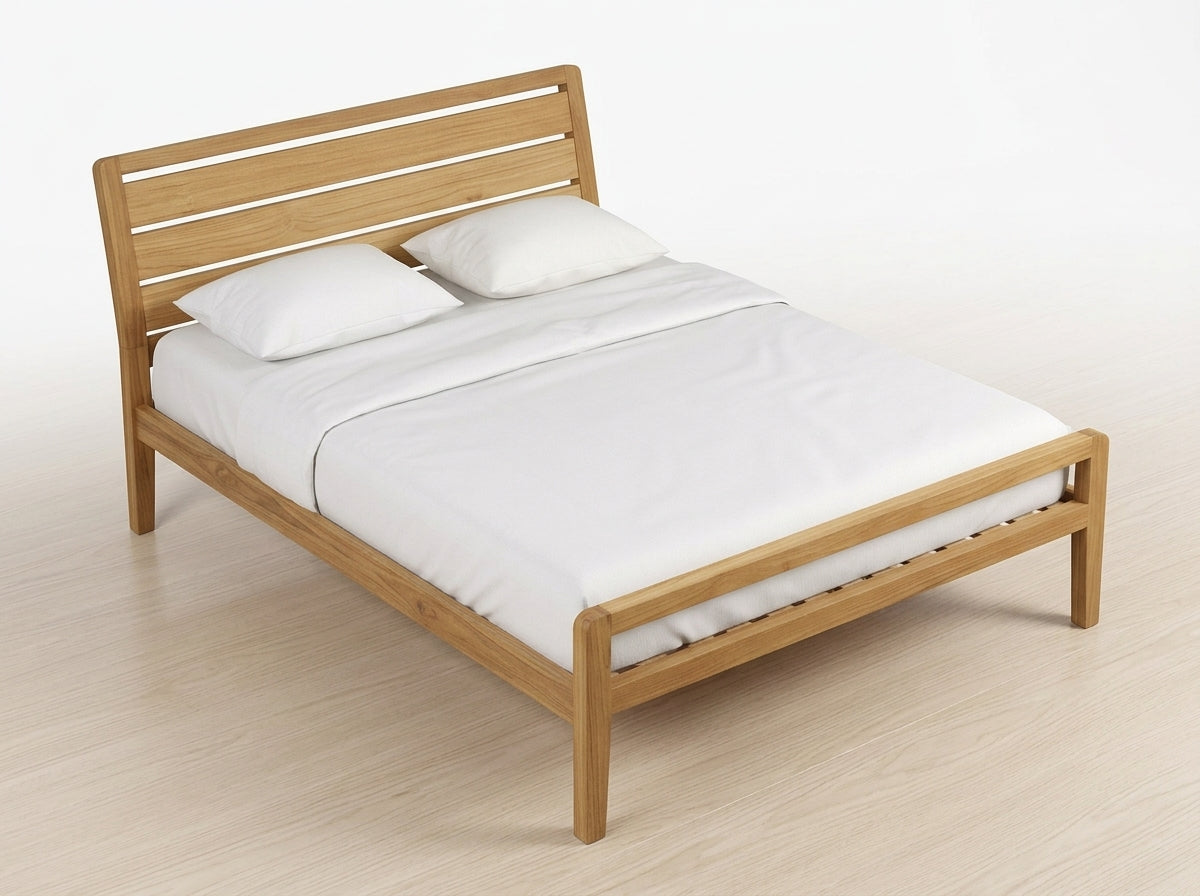 Teak bed Dompul – boho furniture handcrafted in Bali by BaliSouk (vue 13)