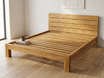 Teak bed Montana – boho furniture handcrafted in Bali by BaliSouk (vue 3)