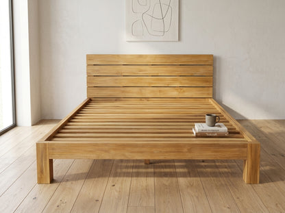 Teak bed Montana – boho furniture handcrafted in Bali by BaliSouk (vue 11)