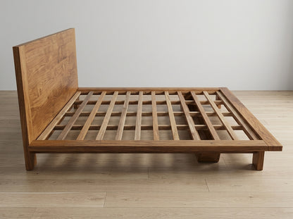 Teak bed Nelis – boho furniture handcrafted in Bali by BaliSouk (vue 3)