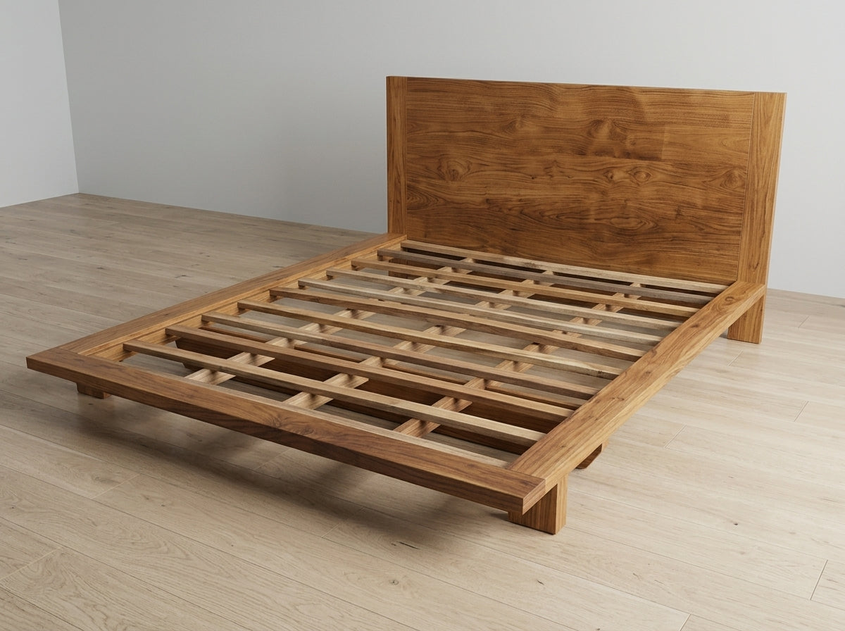 Teak bed Nelis – boho furniture handcrafted in Bali by BaliSouk (vue 10)