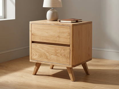 Teak bed side table Samping – boho furniture handcrafted in Bali by BaliSouk
