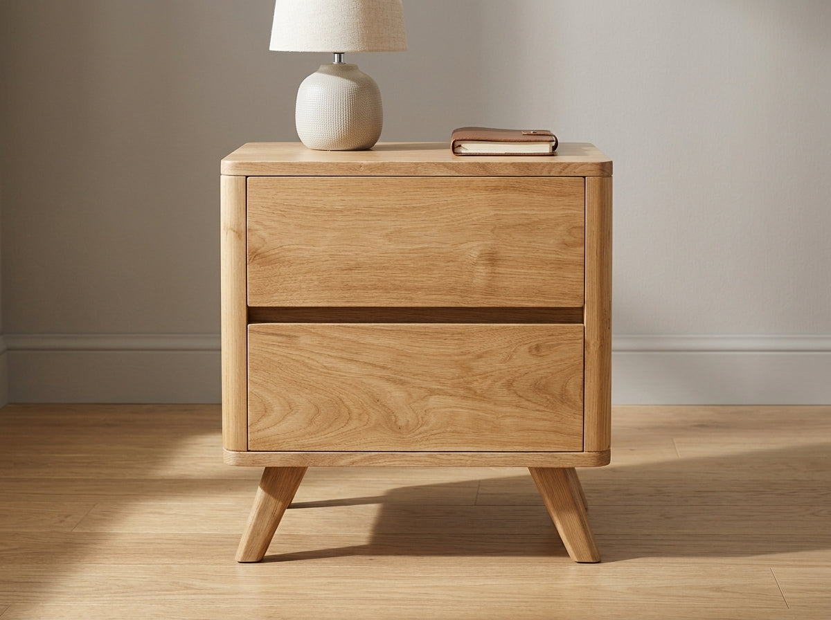 Teak bed side table Samping – boho furniture handcrafted in Bali by BaliSouk (vue 2)