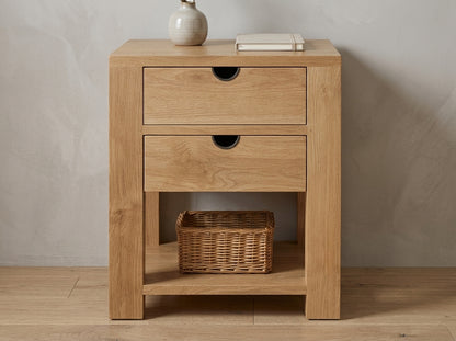 Teak bed side table Karpenter – boho furniture handcrafted in Bali by BaliSouk (vue 2)