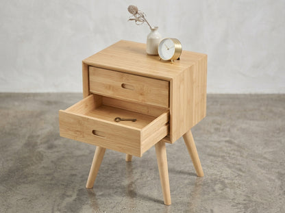 Teak bed side table Adel – boho furniture handcrafted in Bali by BaliSouk