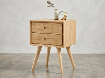 Teak bed side table Adel – boho furniture handcrafted in Bali by BaliSouk (vue 3)