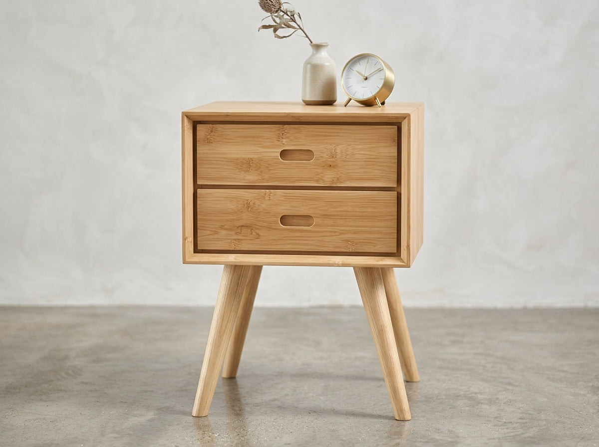 Teak bed side table Adel – boho furniture handcrafted in Bali by BaliSouk (vue 4)