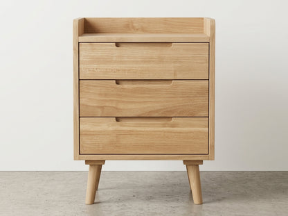 Teak bed side table Ryan – boho furniture handcrafted in Bali by BaliSouk (vue 2)