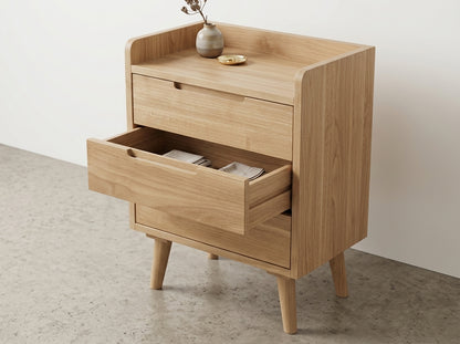 Teak bed side table Ryan – boho furniture handcrafted in Bali by BaliSouk (vue 3)