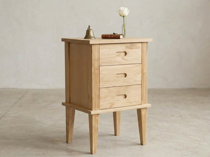 Teak bed side table Rafless – boho furniture handcrafted in Bali by BaliSouk