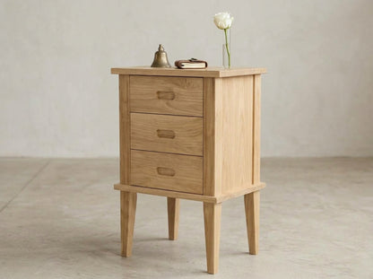 Teak bed side table Rafless – boho furniture handcrafted in Bali by BaliSouk (vue 4)