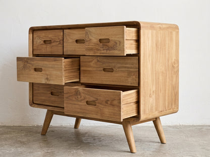Teak chest of drawers Julie – boho furniture handcrafted in Bali by BaliSouk (vue 2)
