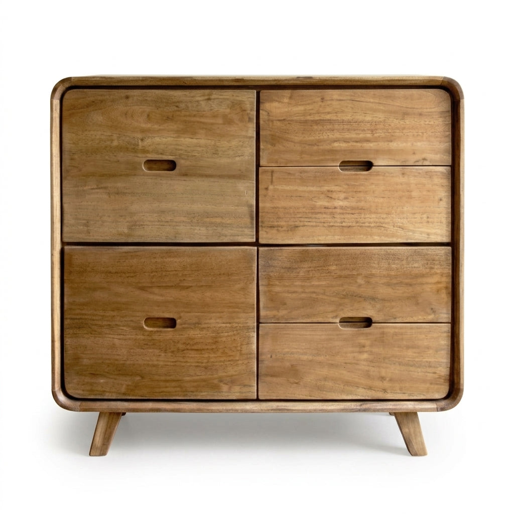 Teak chest of drawers Kiss – boho furniture handcrafted in Bali by BaliSouk (vue 2)