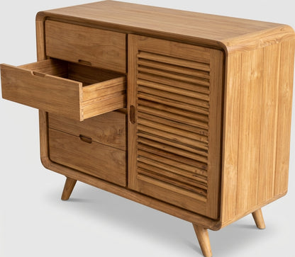 Teak chest of drawers Cocon – boho furniture handcrafted in Bali by BaliSouk (vue 6)