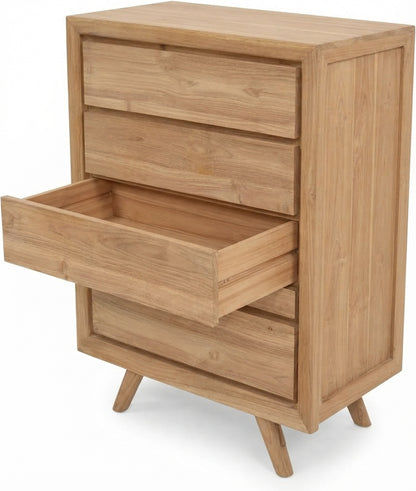 Teak chest of drawers AD – boho furniture handcrafted in Bali by BaliSouk (vue 3)
