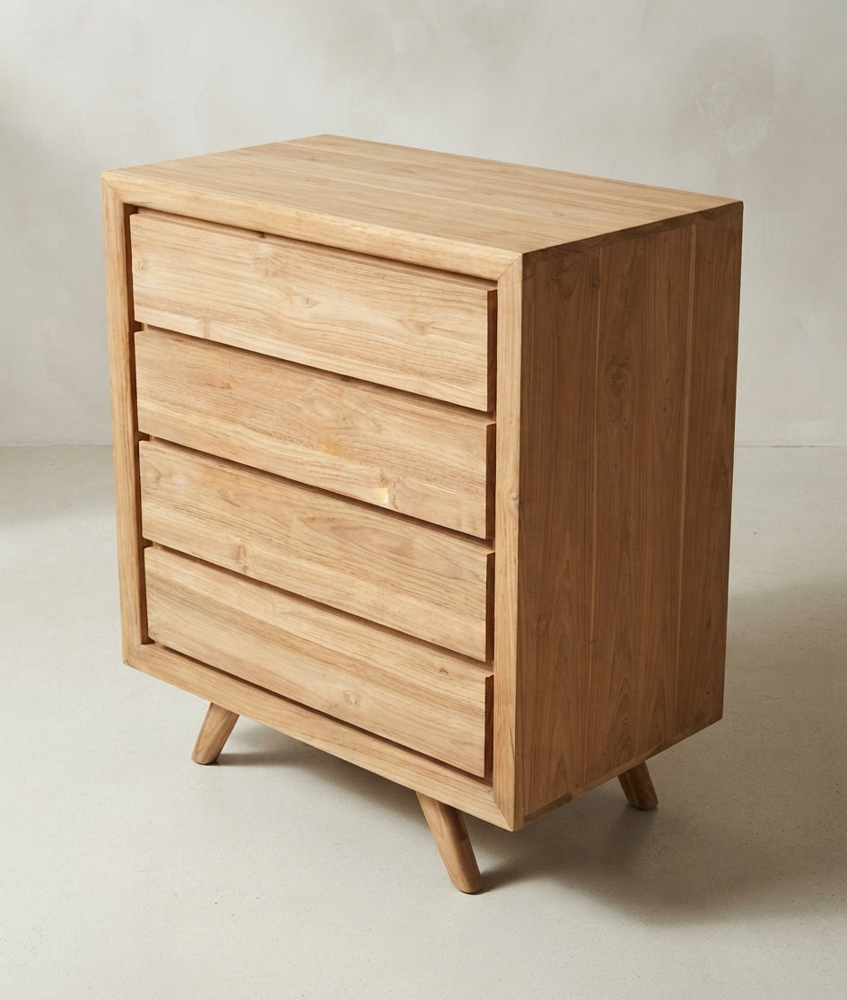Teak chest of drawers AD – boho furniture handcrafted in Bali by BaliSouk (vue 4)