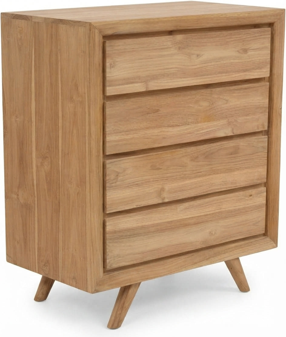Teak chest of drawers AD – boho furniture handcrafted in Bali by BaliSouk (vue 5)