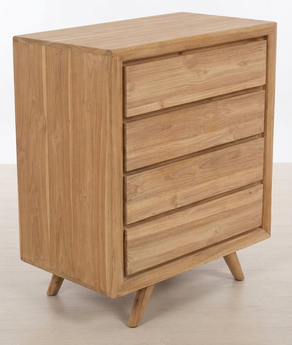 Teak chest of drawers AD – boho furniture handcrafted in Bali by BaliSouk (vue 6)