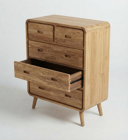 Teak chest of drawers Dompul – boho furniture handcrafted in Bali by BaliSouk (vue 2)