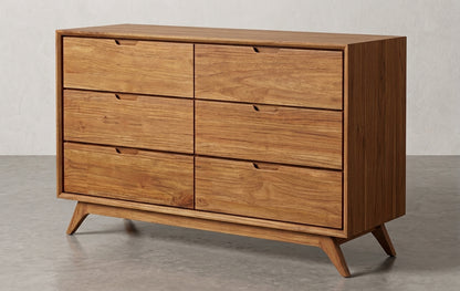 Teak chest of drawers Vigan – boho furniture handcrafted in Bali by BaliSouk (vue 3)