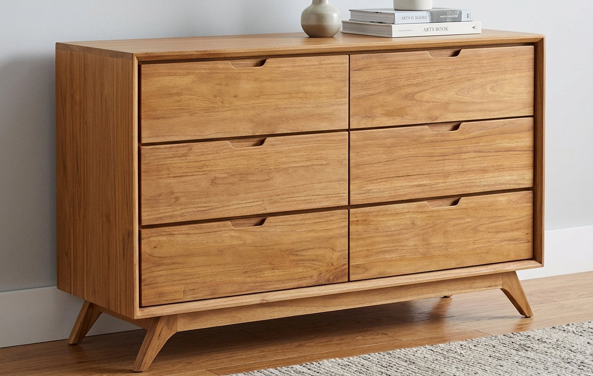 Teak chest of drawers Vigan – boho furniture handcrafted in Bali by BaliSouk (vue 4)