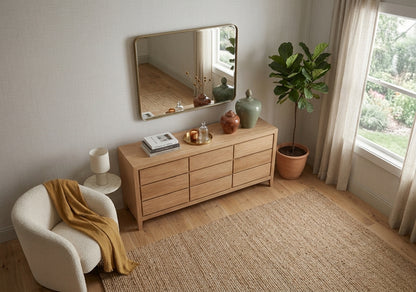 Teak chest of drawers Laci 3X3 – boho furniture handcrafted in Bali by BaliSouk (vue 2)