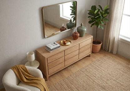 Teak chest of drawers Laci 3X3 – boho furniture handcrafted in Bali by BaliSouk (vue 3)