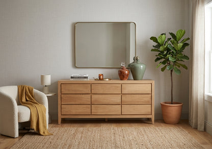 Teak chest of drawers Laci 3X3 – boho furniture handcrafted in Bali by BaliSouk (vue 6)