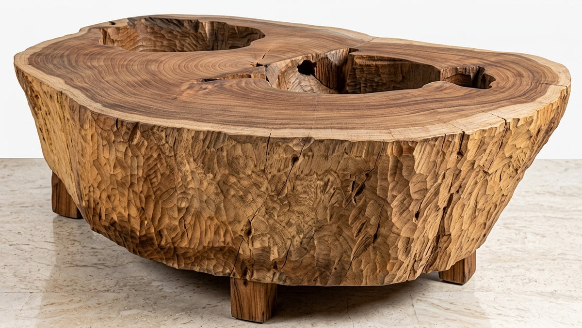 Suar coffee table Slice XL Suar – boho furniture handcrafted in Bali by BaliSouk