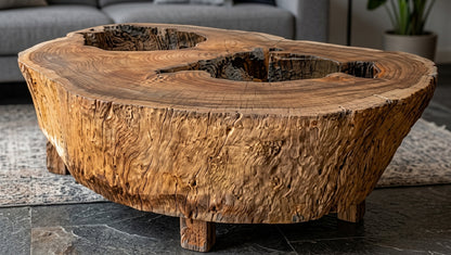 Suar coffee table Slice XL Suar – boho furniture handcrafted in Bali by BaliSouk (vue 2)