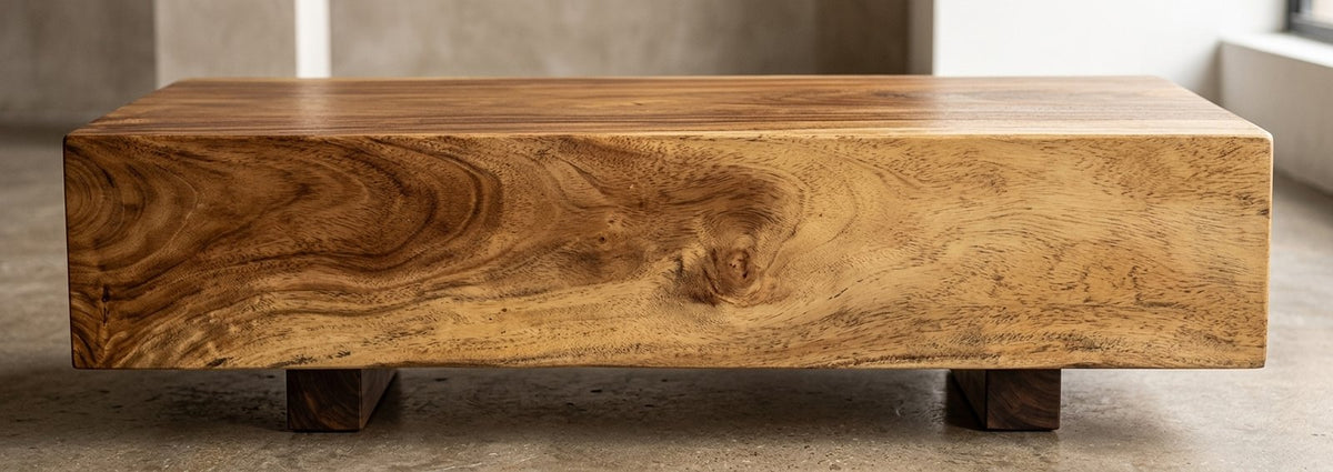 Suar coffee table Suar Block – boho furniture handcrafted in Bali by BaliSouk (vue 2)
