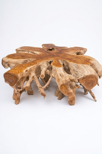 Teak Root coffee table Teak Root Round – boho furniture handcrafted in Bali by BaliSouk (vue 2)