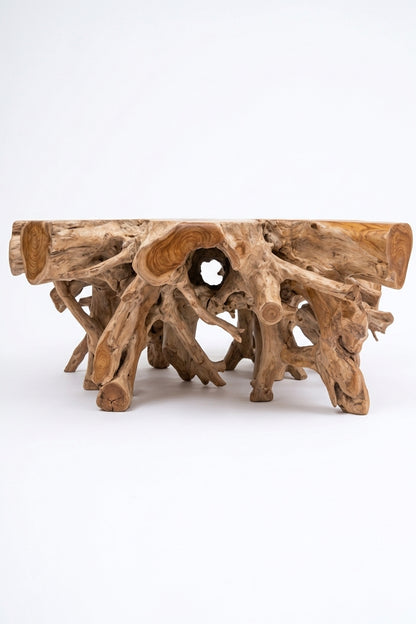 Teak Root coffee table Teak Root Round – boho furniture handcrafted in Bali by BaliSouk (vue 3)
