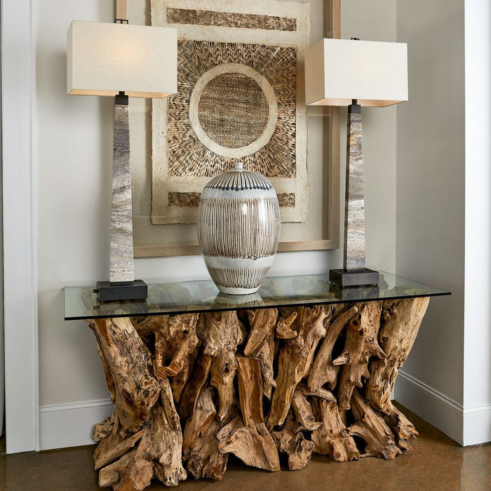 Driftwood console Patchwork Driftwood – boho furniture handcrafted in Bali by BaliSouk