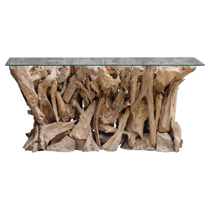 Driftwood console Patchwork Driftwood – boho furniture handcrafted in Bali by BaliSouk (vue 2)