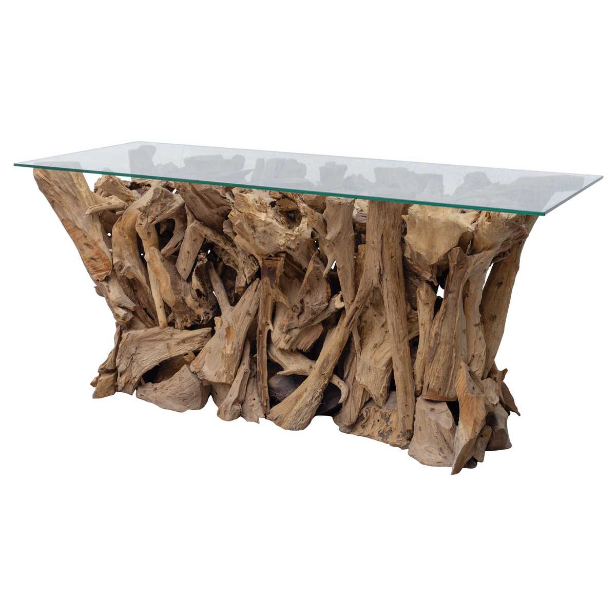 Driftwood console Patchwork Driftwood – boho furniture handcrafted in Bali by BaliSouk (vue 4)
