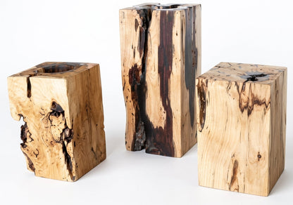 Tamarin stool Tamarin Block – boho furniture handcrafted in Bali by BaliSouk – set of 2