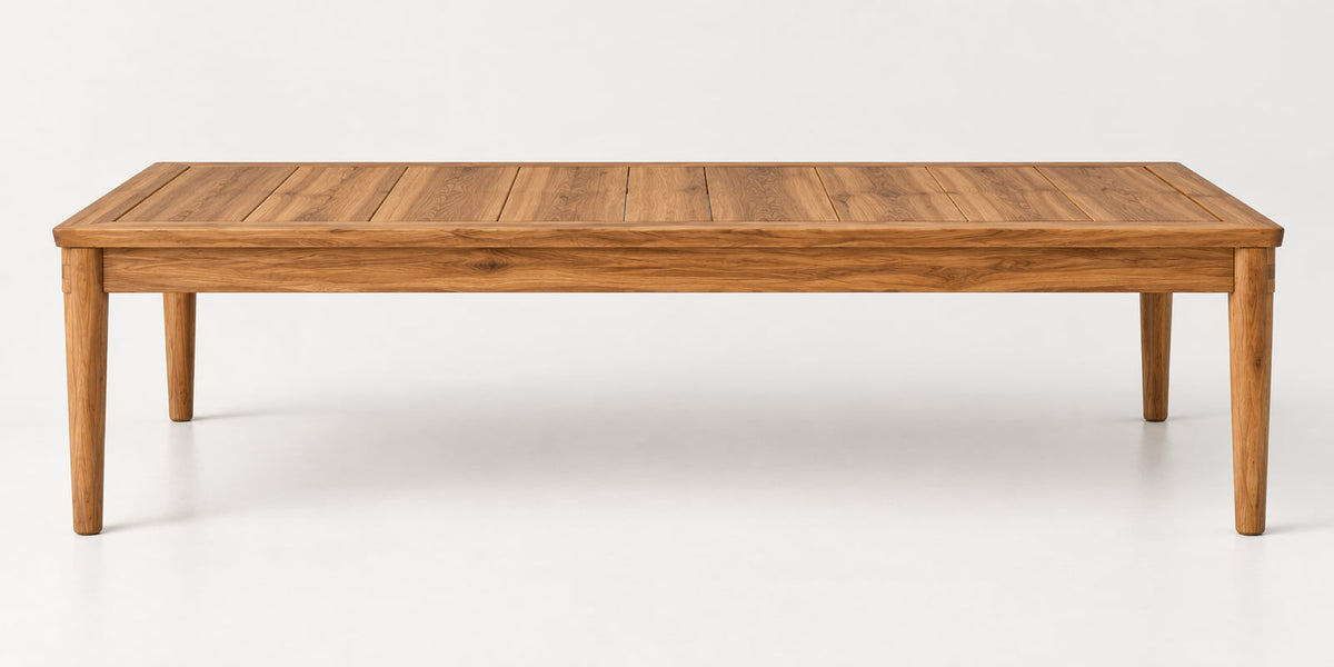 Teak coffee table Mooera – boho outdoor furniture handcrafted in Bali by BaliSouk (view 3)