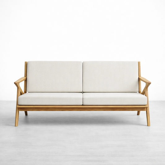 Teak garden sofa Delta 2 Seats – boho outdoor furniture handcrafted in Bali by BaliSouk