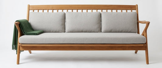 Teak garden sofa Delta 3 Seats – boho outdoor furniture handcrafted in Bali by BaliSouk