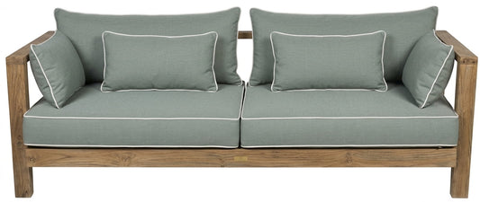 Teak garden sofa Costa Double – boho outdoor furniture handcrafted in Bali by BaliSouk (view 3)