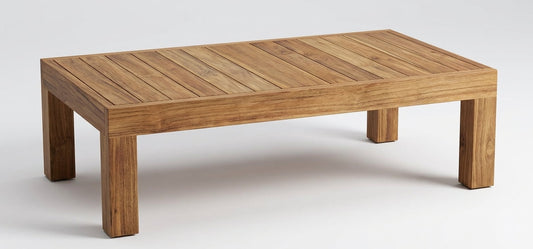 Teak coffee table Costa – boho outdoor furniture handcrafted in Bali by BaliSouk (view 2)
