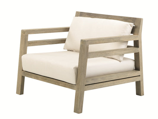 Teak garden sofa Timo Single – boho outdoor furniture handcrafted in Bali by BaliSouk