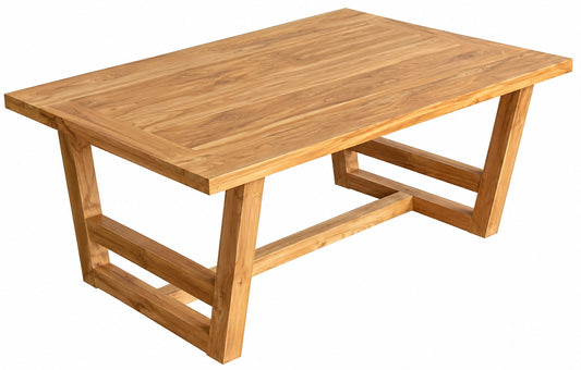 Teak coffee table Timo – boho outdoor furniture handcrafted in Bali by BaliSouk