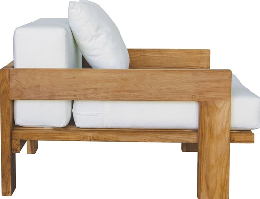 Teak garden sofa Madison Single – boho outdoor furniture handcrafted in Bali by BaliSouk (view 4)