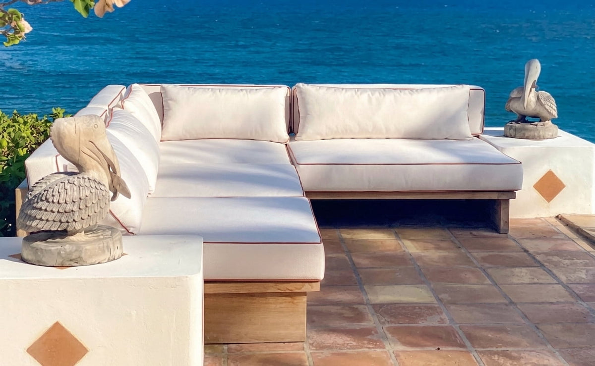 Teak side table MD Modular Sofa – boho outdoor furniture handcrafted in Bali by BaliSouk (view 4)