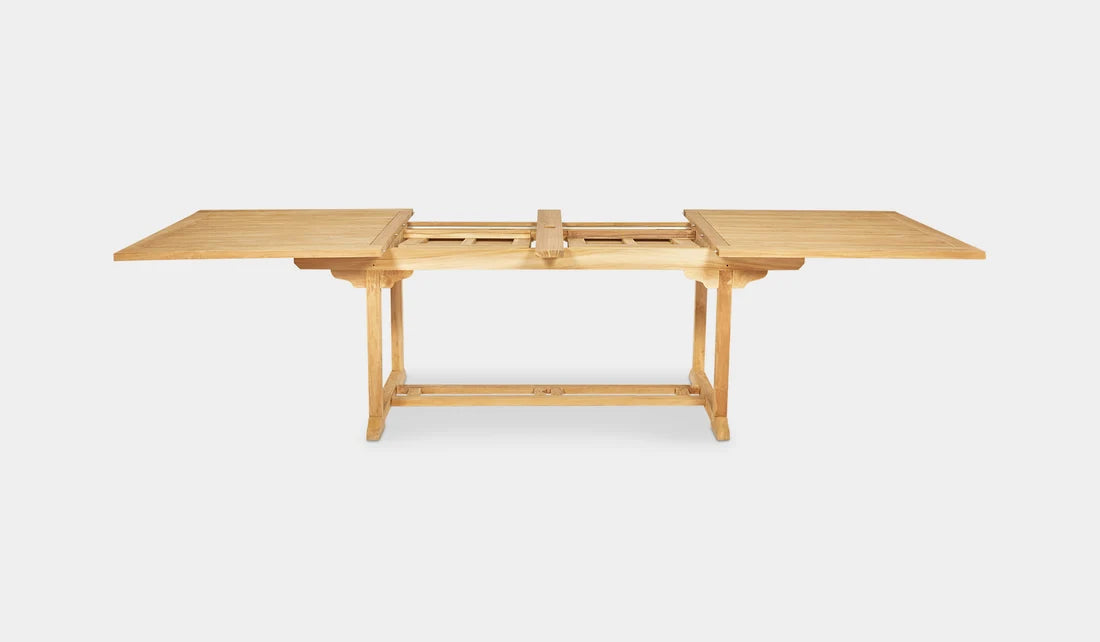 Teak garden table Square Extension – boho outdoor furniture handcrafted in Bali by BaliSouk (view 3)