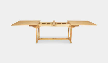 Teak garden table Square Extension – boho outdoor furniture handcrafted in Bali by BaliSouk (view 3)